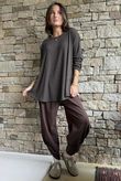 Agnes Stripe Trapeze Top Dark Brown